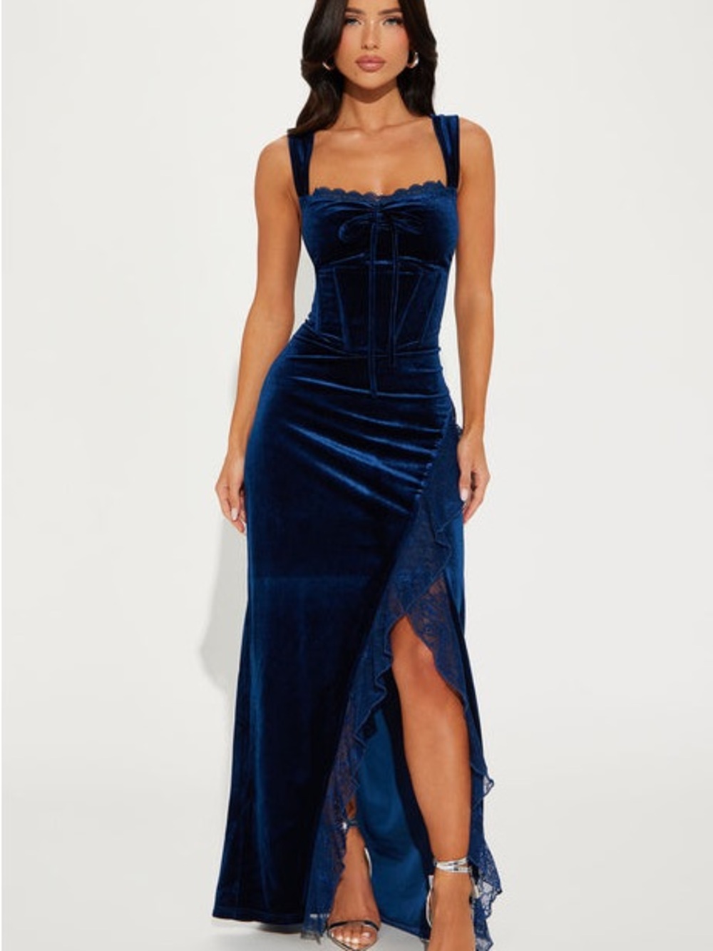FASHION NOVA NWT SYDNEY VELVET MAXI DRESS SMALL
